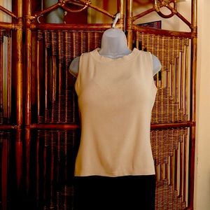 Tan sleeveless Top - Size Large